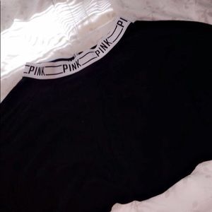 PINK black skirt with white elastic band